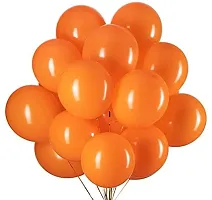 Wonder Balloons Birthday Decoration Combo Kit 1 Piece Black Happy Birthday Banner, 15 Orange Balloons Party Decorations-thumb2