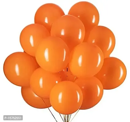 Wonder Balloons Birthday Decoration Combo Kit 1 Piece Black Happy Birthday Banner, 15 Orange Balloons Party Decorations-thumb3