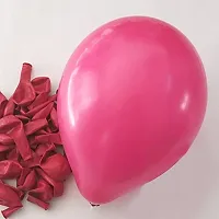 Wonder Balloons Long lasting, Shining, Best Latex Pink Balloon for Decoration - Set of 10-thumb2