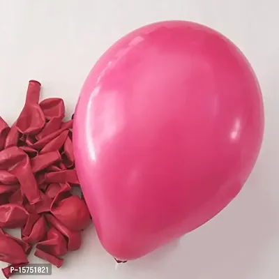 Wonder Balloons Long lasting, Shining, Best Latex Pink Balloon for Decoration - Set of 10-thumb3