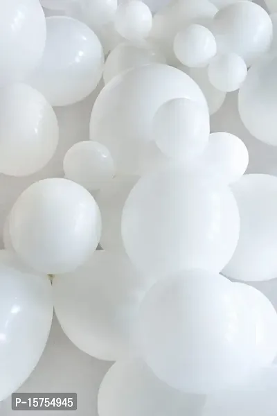 Wonder Party Decoration Balloons for White theme Birthday Party AIR or HELIUM - Set of 15-thumb4