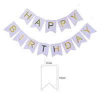 Wonder Beautiful birthday combo Paper Birthday Banner, Balloon combo Silver and Blue birthday decoration-thumb3