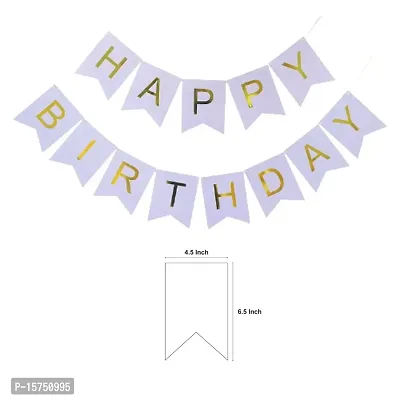 Wonder Beautiful birthday combo Paper Birthday Banner, Balloon combo Silver and Blue birthday decoration-thumb4