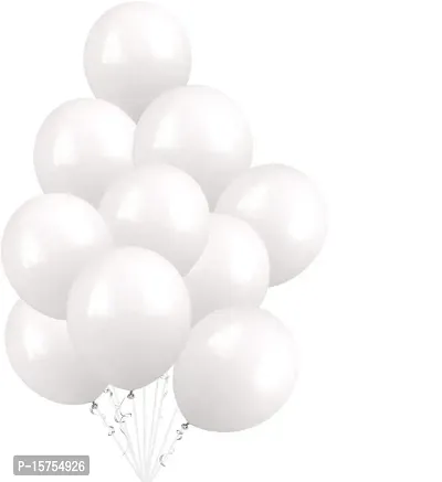 Wonder Balloon Celebrate edition White Balloon for Decoration -Helium Compatible - Set of 10