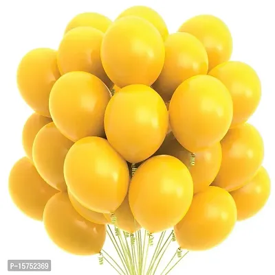 Wonder Balloon Beautiful Yellow Party Balloons for Decoration - Set of 15