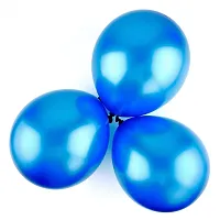 Wonder Metallic Balloons Long lasting, Shining, Best Latex Metallic Blue Balloon for Decoration - Set of 40-thumb1