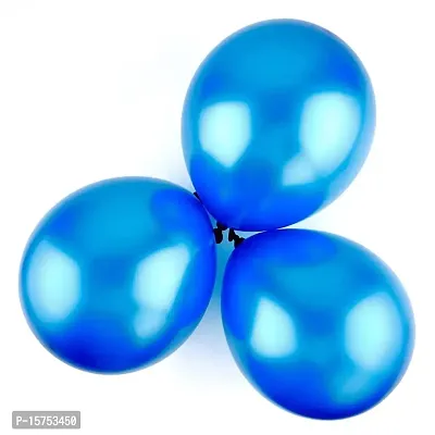 Wonder Metallic Balloons Long lasting, Shining, Best Latex Metallic Blue Balloon for Decoration - Set of 40-thumb2