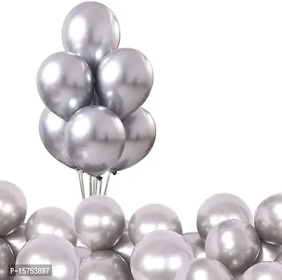 Wonder Metallic Silver Balloons for Aesthetic Decoration Balloon Arch Metallic Balloon - Set of 20