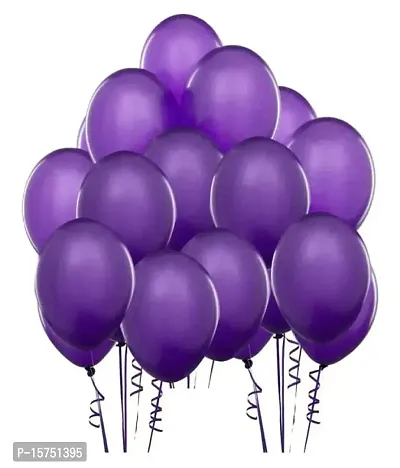 Wonder Balloons Beautiful Metallic Purple Party Balloons for Decoration, Birthday, Anniversary, Celebration - Set of 10