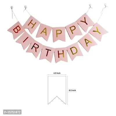 Wonder Party Decoration Kit Pink Happy Birthday Banner, Red and White Balloons-thumb4