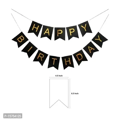 Wonder Party Decoration kit Black Birthday Banner, Black Foil Fringe Curtain and Orange Balloons Birthday Celebration Set of 52-thumb4