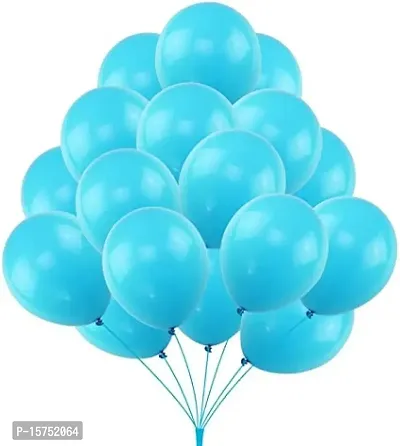 Wonder Balloon decoration kit combo Blue Birthday Banner, Light Blue and Pink balloons 5 each-thumb3