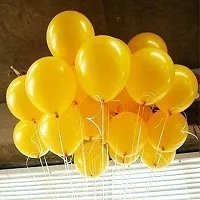 Wonder Balloons Long lasting, Shining, Best Latex Yellow Balloon for Decoration - Set of 10-thumb3