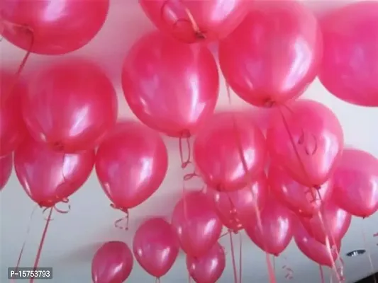 Wonder Beautiful Metallic Pink Party Balloons for Decoration, Birthday, Anniversary, Celebration - Set of 20