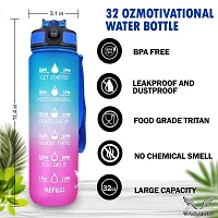 MILONI USA Motivational Water Bottle, Spirit GYM Gallon with Time Marker Large Capacity Leakproof BPA Free Fitness Sports Water Bottle-thumb3