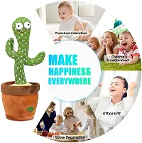 Dancing Cactus Toy Kids Talking Singing Wriggle Children Plush Electronic Toys Baby Voice Recording Repeats What You Say LED Lights Gift (Cactus Toy)-thumb2