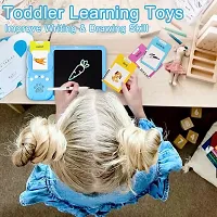 LCD Writing Tablet for Kids with Talking Flash Cards Montessori Toys-thumb1