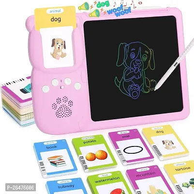 LCD Writing Tablet for Kids with Talking Flash Cards Montessori Toys-thumb0