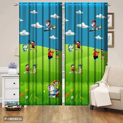 Shiv Home Decor 3D Digital Premium Polyester Curtain Printed Curtains Kids Cartoon for Kids Room for Boys and Girls Bed Room (4 X 7 feet, Multicolour) (Design no 6, 4x9)