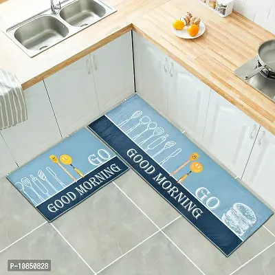 Sajawat Home Decor Digital Printed Kitchen mats Anti Skid | 2 Pcs Non-Slip Kitchen Mats | Kitchen mats for Floor Anti Slip Waterproof, Set of 2 (Design 17, 18 x 28 inch & 18 x 54 inch)