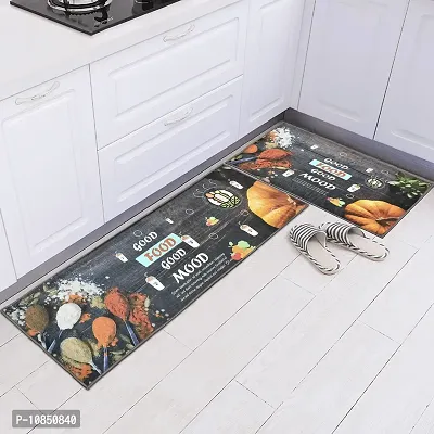 Sajawat Home Decor Digital Printed Kitchen mats Anti Skid | 2 Pcs Non-Slip Kitchen Mats | Kitchen mats for Floor Anti Slip Waterproof, Set of 2 (Design 14,18 x 28 inch & 18 x 54 inch)