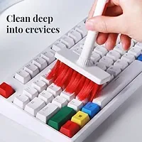 Kamini Enterprise Cleaning Soft Brush Keyboard Cleaner 5-in-1 Multi-Function Computer Cleaning Tools Kit Corner Gap Duster Key-Cap Puller for Bluetooth Earphones Laptop Air-pods Pro (1ps/Multicolour)-thumb3
