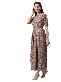 AAYU Women's Knee-Length Dress (BOHO LONG DRESS_Green_XL)-thumb3