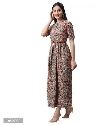 AAYU Women's Knee-Length Dress (BOHO LONG DRESS_Green_XL)-thumb4