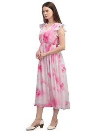 Lakaala Classy Tie and Dye Printed Dresses (Pink, Small)-thumb2