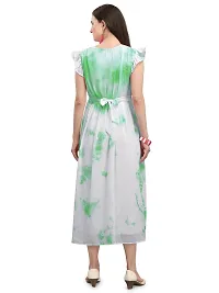 Lakaala Classy Tie and Dye Printed Dresses (Green, XX-Large)-thumb1