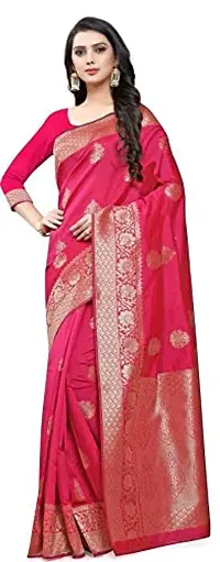 Lakaala Women's Banarasi Saree (pink)