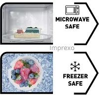 Imprexo Airtight Plastic Microwave Safe Food Storage Containers Set for Kitchen with Lid , 1300 ML (2, 1300 ML)-thumb3