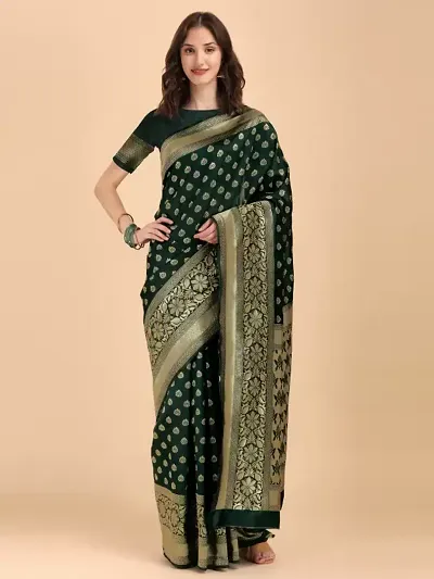 Best Selling Art Silk Saree with Blouse piece 