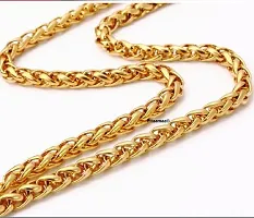 Pitaamaa gold plated brass snake chain for men and women  Gold-plated Plated Brass Chain (23 INCH)Water And Sweat Proof Jawellery MGPC-0127-thumb1