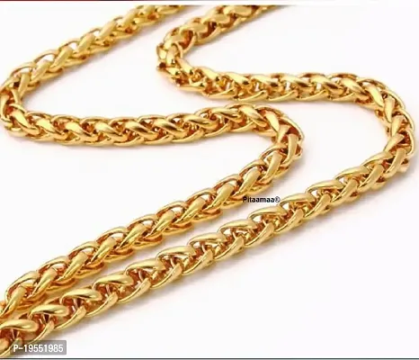 Pitaamaa gold plated brass snake chain for men and women  Gold-plated Plated Brass Chain (23 INCH)Water And Sweat Proof Jawellery MGPC-0127-thumb2