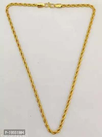 Pitaamaa  New Design Elegant Top Trending Gold-plated Plated Brass Chain (23 INCH)Water And Sweat Proof Jawellery MGPC-0125-thumb2