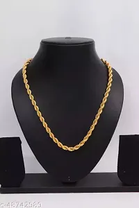 Pitaamaa Men's 14k Solid Yellow Gold Figaro  Chain Necklace - Gold chain, figaro chains, real Gold chain (23 INCH)Water And Sweat Proof Jawellery MGPC-0123-thumb3