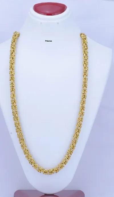 Fashion Frill Elegant Gold Plated Metal Chain For Men Neck Chain Boys Jewellery