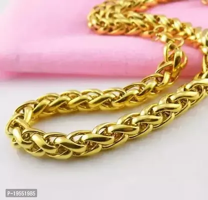Pitaamaa gold plated brass snake chain for men and women  Gold-plated Plated Brass Chain (23 INCH)Water And Sweat Proof Jawellery MGPC-0127-thumb3