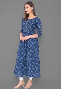 Trendy cotton printed feeding anarkali Kurti-thumb2