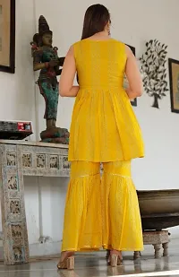 Yellow Rayon Embroidered Kurtas For Women-thumb2