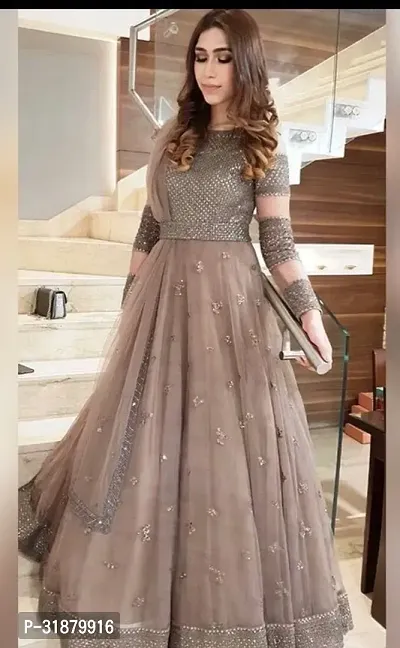 Blend Stitched Anarkali Gown