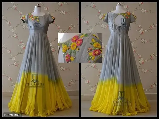 Blend Stitched Anarkali Gown-thumb0