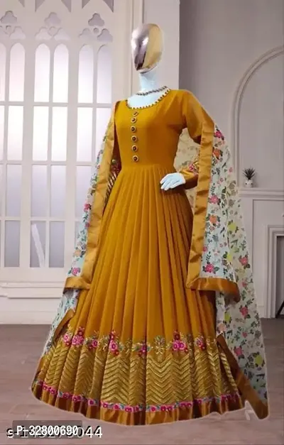 Blend Stitched Anarkali Gown