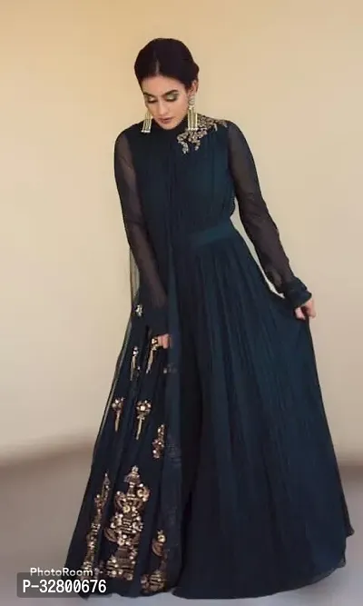 Blend Stitched Anarkali Gown-thumb0