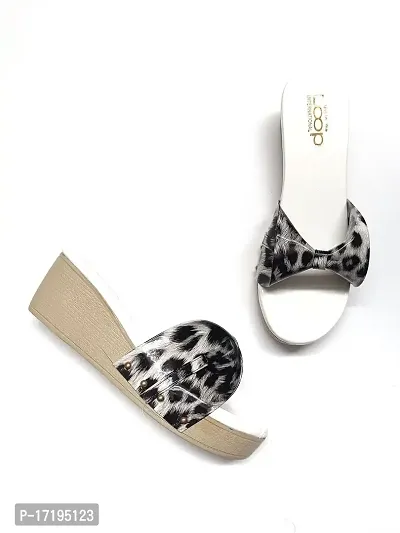 Angel Sales Cheetah Printed Women's Wedge Heels Sandals