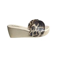 Angel Sales Cheetah Printed Women's Wedge Heels Sandals-thumb3