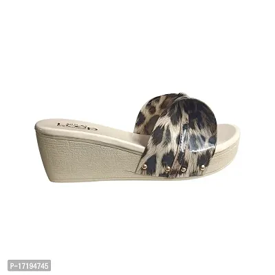 Angel Sales Cheetah Printed Women's Wedge Heels Sandals-thumb4