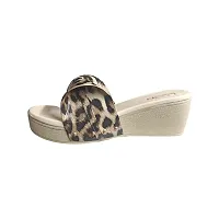 Angel Sales Cheetah Printed Women's Wedge Heels Sandals-thumb2