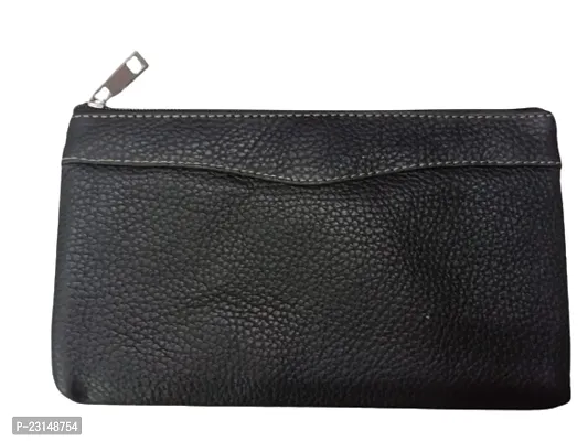 Stylish Black Leather  Clutch For Women